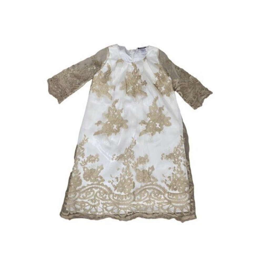 Chasing Fireflies Gold Lace Dress